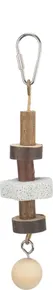 Natural Living-drewniane koła, kamień lawowy dla ptaków 16cm